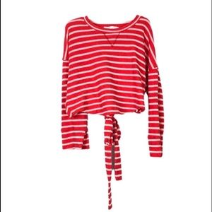 Free People Beach Striped Oversized Knit Sweater